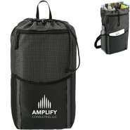 Grid 14L Nylon Drawstring Backpack