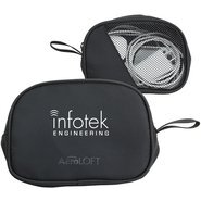 AeroLOFT™ Jet Black Polyester Tech Organizer Mesh Pouch