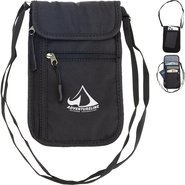 AeroLOFT™ Jet Black Polyester Safety Organizer Neck Wallet