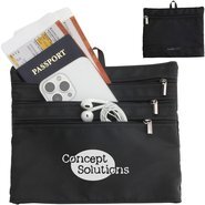 AeroLOFT™ Jet Black Polyester 4-Pocket Zip Organizer