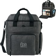 Reagan Heather Poly Diaper Bag Carryall Tote