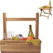 La Cuisine Acacia Wood Picnic Table & Carrier
