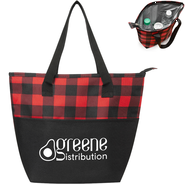 Northwoods Mini 6-Can Polyester Plaid Cooler Tote Bag