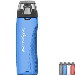 thermos hydration bottle with rotating intake meter