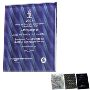 Trillinnium Glass Award Plaque, 8" x 10"