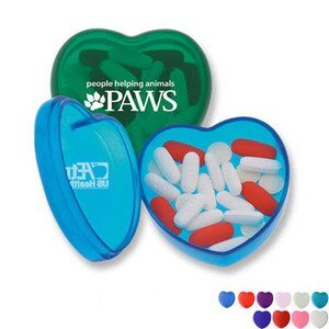 Heart Pocket Pill Box, Single Compartment