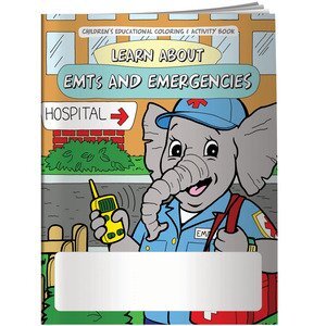 Custom Coloring Books - Freddy the 1st Aid Frog - Add Your Imprint