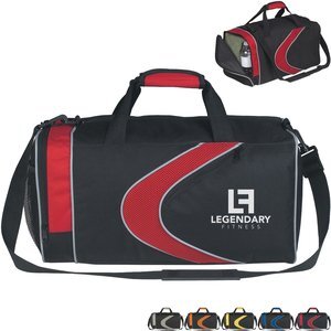 Sporty 600D Polyester Duffel Bag, 19"