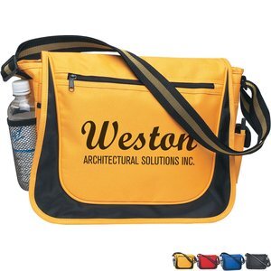 Striped Strap 600D Polyester Messenger Bag