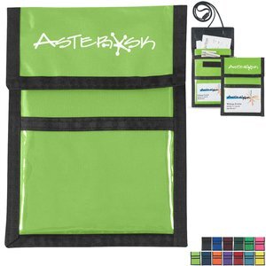 Nylon Neck Wallet Badge Holder