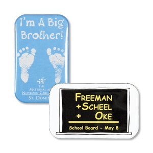 Rectangle Button - Round Corners, 1-3/4" x 2-3/4"