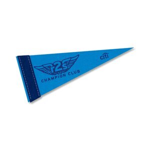 Colored Felt Pennant with 1" Sewn Strip, 4" x 10"