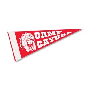 Colored Felt Pennant with 1" Sewn Strip, 5" x 12"