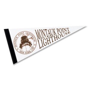 White Felt Pennant, 8" x 18"