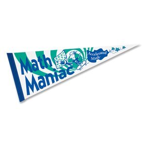 White Felt Pennant, 9" x 24"