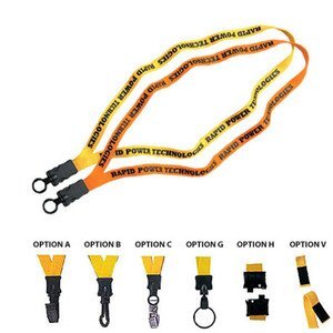 Snap Buckle Cotton Lanyard, 1/2" Wide