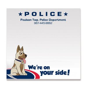 Police, We're On Your Side, 25 Sheet Sticky Pad