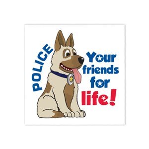 Police Dog Temporary Tattoo, Stock