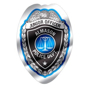 Junior Police Officer Foil Sticker Badge, Custom