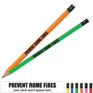Prevent Home Fires Neon Pencil