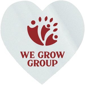 Heart Shape Custom Sticker - Clear, 3/4"