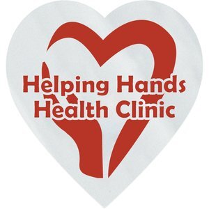 Heart Shape Custom Sticker - Clear, 1-3/16"