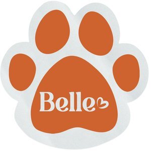 Paw Shape Custom Sticker - Clear, 1-7/8"