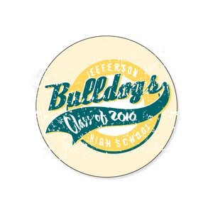 Removable Car Window Static Cling Decal, 3" or 4" Diameter