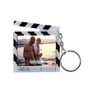 Clapboard Snap-In Photo Keytag, White