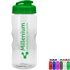 Finger Grip Tritan™ Translucent Bottle, 22oz. - Flip Top Lid