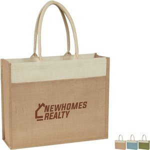 Jute Tote with Front Pocket