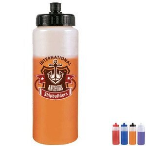 Mood Sports Bottle w/ Push Pull Cap, 32oz. - Full Color
