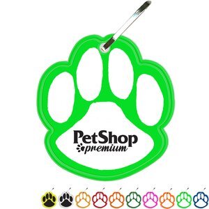 Reflective Hook Zipper Pull, Paw Print