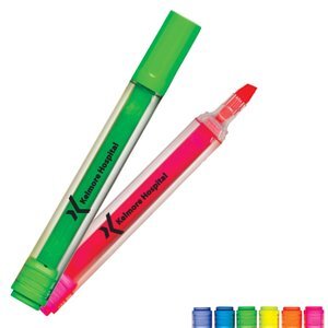 Brite Spots® Clear Barrel Fluorescent Broadline Highlighter