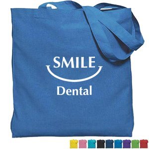 Colored Gusseted Economy Cotton Tote, 6oz.