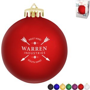 Unbreakable Satin Finish Round Ornament, 3-1/4"