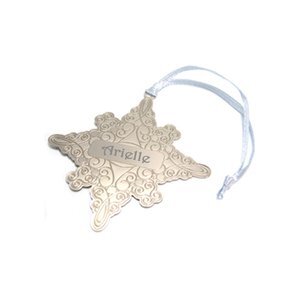Holiday Snowflake Plated Finish Ornament