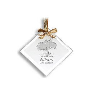 Square Jade Ornament -  Deep Etched