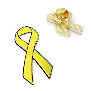 StockPins Yellow Ribbon Lapel Pin - Suicide Loss Ribbon Awareness Lapel  Pins, Bladder Cancer Awareness Pin, Support Our Troops Awareness Pin,  Yellow