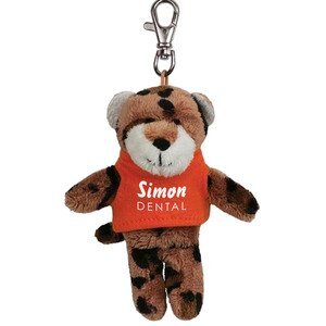 Leopard Wild Bunch Plush Key Tag