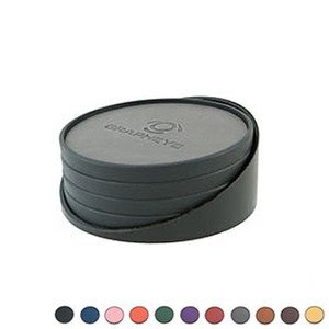 Regency 4 Piece Leatherette Coaster Set