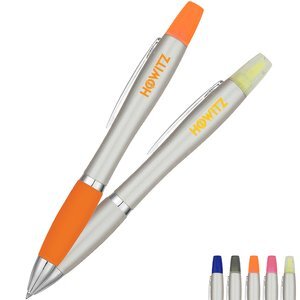 Twin Write Highlighter - Silver Barrel