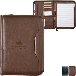Deluxe Executive Vintage Leather Zippered Padfolio