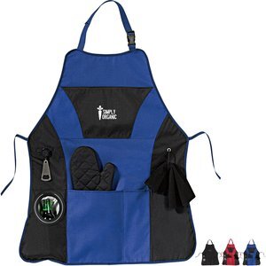 Grill Master Apron Kit with Mitt, Towel & Opener