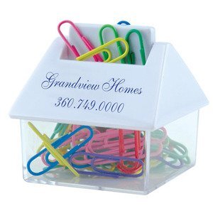 House Shaped Paper Clip Dispenser