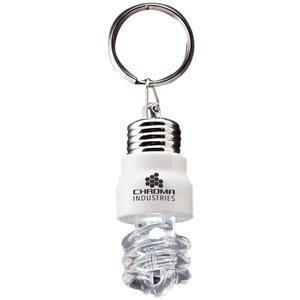 CFL Light Bulb Shaped Light Up Keytag