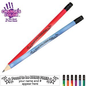 Proud To Be Drug Free/Star Design Mood Color Changing Pencil