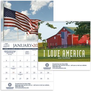 I Love America Wall Calendar
