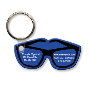 Glasses Soft Vinyl Key Tag