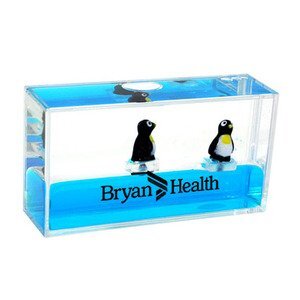 Mini Wave Liquid Motion Penguin Paperweight